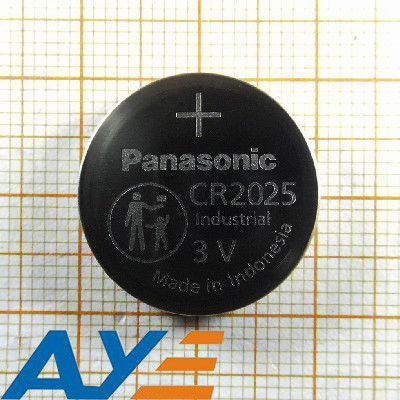 CR2025 Button Battery Holder Lithium 150mAh 3V 2025 Flat Top 20mm